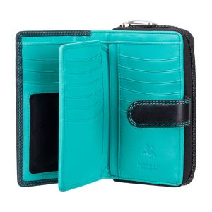 Visconti Portemonnee Dames Ruby RFID Turkoois leer