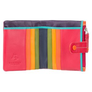 Visconti Mojito Kleine Kleurrijke Dames Portemonnee Rood leer