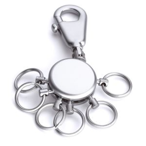 Troika Patent Karabijnhaak Sleutelhanger met Afneembare Ringen