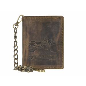 GreenBurry Vintage Biker Portemonnee met ketting