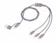Troika Dreizack 3-in-1 Laadkabel - USB-C / Lightning / Micro USB